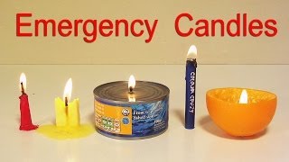 How to Make 5 Emergency Candles  Life Hacks [upl. by Notrom]