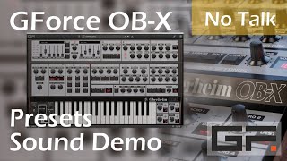 GForce Oberheim OBX Synthesizer Presets Sound Demo  No Talking [upl. by Minica]