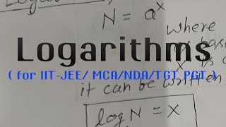 Logarithms  Log complex problems  conceptual problems on logarithms  IIT  MCA NIMCET  TGT PGT [upl. by Rehpotsirh]