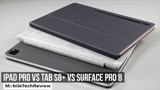 M1 iPad Pro 129 vs Samsung Galaxy Tab S8 vs Surface Pro 8 Tablet Smackdown [upl. by Meadow228]