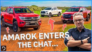 Amarok Enters The Chat  2023 Volkswagen Amarok v Toyota Hilux v Isuzu DMAX  Drivecomau [upl. by Grady]