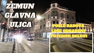 Glavna ulica Zemun obilazak ima šta da se vidiPEŠAČKI PRELAZI i bele linije su sive i crne boje [upl. by Atsilac]