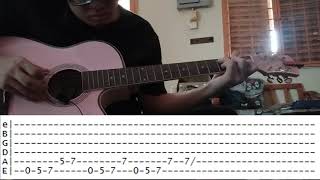 Exists  Masih Terserlah Ayu  Guitar TABS  Slow Intro amp Solo [upl. by Meijer]