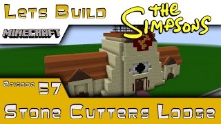 Minecraft  Springfield Lets Build  Stone Cutters Lodge  E57 [upl. by Boudreaux]