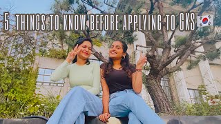 5 Things you should know before applying to Global Korea Scholarship KGSP for studying in Korea [upl. by Salvidor]