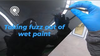 Dirt or fuzz in clear coat how to remove when wet [upl. by Indihar]