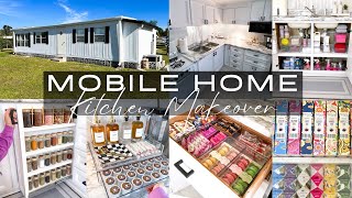 ULTIMATE MOBILE HOME KITCHEN MAKEOVER  Mobile Home Cleaning  Kitchen Organization Ideas with TEMU [upl. by Nairred]