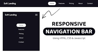 Responsive Navbar HTML CSS Responsive Navbar HTML CSS JavaScript [upl. by Portugal]