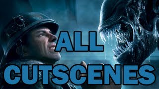 Aliens Colonial Marines  All Cutscenes [upl. by Roque]