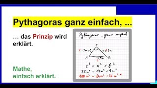 Satz des Pythagoras ganz einfach das Prinzip wird erklärt [upl. by Lled]