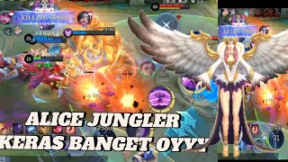 ALICE JUNGLER 1 VS 5 KERAS BANGET  MOBILE LEGENDS [upl. by Tyika]