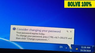 Consider Changing Your Password in windows 7  How to Solve Consider Changing Your Password windows [upl. by Anaimad]