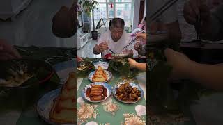 Traditional way to eat food  Spicy food Mukbang with family 😁🍜 [upl. by Assitruc]