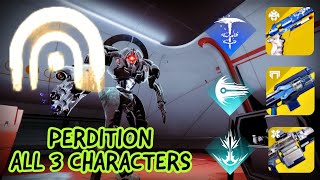 Legend Lost Sector Perdition on all Classes  Destiny2 Season of the Wish [upl. by Norahc]