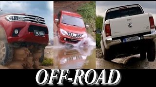 Volkswagen Amarok VS Toyota HiLux VS Mitsubishi L200 Triton OFF ROAD [upl. by Adelaida]