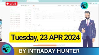 Live Intraday Trade  Bank nifty Option Trading by Intraday Hunter  23 April 2024 [upl. by Assilim]