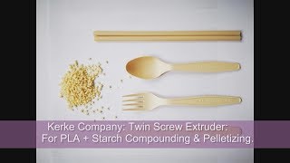 Biodegradable PLAStarch compounding Twin Screw Pelletizing Extruder [upl. by Anegal]