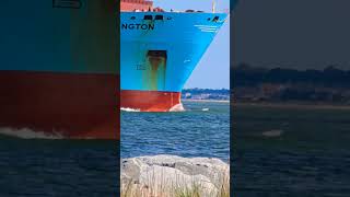 MAERSK MAKING WAVES🌊🌊 ship containership oiltanker roughseas bulkcarrier wow epic waves sea [upl. by Ekyt421]