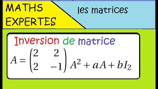 Terminale Maths Expertes Les matrices  GRAND CLASSIQUE inverse à laide dun polynôme [upl. by Laurentia]