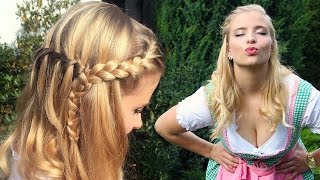 OKTOBERFEST  Frisur Makeup amp Dirndl  Perfekter Wiesn Look [upl. by Ynad]