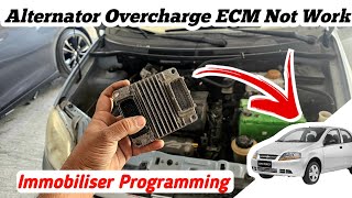 Alternator Overcharging ECM Not Work  Chevrolet Aveo Immobiliser Programming [upl. by Cordier]