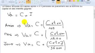 math financière S2 partie 2 quot valeur définitive ou acquise quot [upl. by Annayehc]