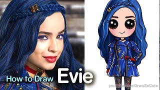 How to Draw Evie  Disney Descendants 2 [upl. by Lacombe]