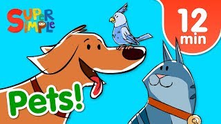 Our Favorite Songs About Pets  Kids Songs  Super Simple Songs [upl. by Herrod]