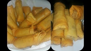 Best Ghana Beans Spring Rolls  Obaapa Recipe [upl. by Lilllie]