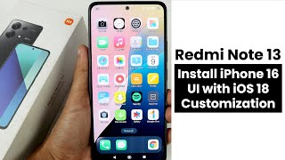 Install iPhone 16 UI In Redmi Note 13  iOS Customization [upl. by Margy]