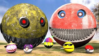 Pacman vs Robot Monsters Compilation  Walking Robot Pacman amp Spider Robot vs Shredder Robot Monster [upl. by Eniksre]