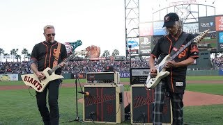 Kirk amp James Perform the National Anthem 2017 Metallica Night w the SF Giants [upl. by Sunshine907]