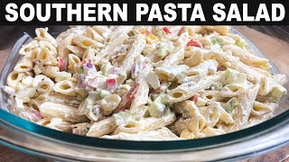 SOUTHERN PASTA SALAD RECIPE  EASY SIDE DISH  CATHERINES PLATES [upl. by Marden]