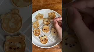 Pancake cereal pancake pancakeart pancakecereal winniethepooh cutefood [upl. by Alleuol]