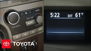 2011 Venza HowTo DualZone Climate Control  Toyota [upl. by Adaval361]