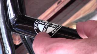 Schwinn Decal Application  Seat Tube Schwinn Quality Logo [upl. by Nylevol]