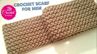 How to Crochet A Scarf for Men 1 Exclusive✨Written Pattern Available ☕THE CROCHET SHOP by NANNO [upl. by Ime430]