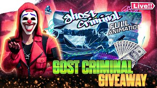 FREE FIRE LIVE GOST CRIMINAL EVENT GIVEAWAYCUSTOM ROOM TEAMCODE FF GIVEAWAYlokeshgamerlive [upl. by Eoin640]