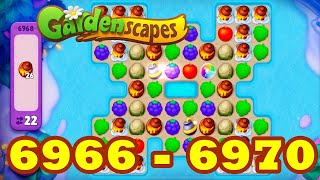 Gardenscapes Level 6966  6970 HD 3 match Puzzle  android  IOS  6967  6968  6969  GameGo Game [upl. by Nyrol228]