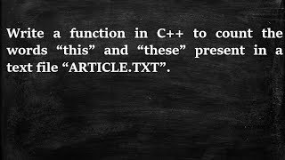 File Handling Problem 1  CBSE Class 12th CS [upl. by Anatniuq]