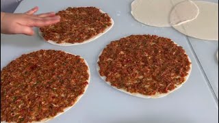 ❗️İNANILMAZ❗️Evde Çıtır LAHMACUN Tarifi 💯LAHMACUN içi Puf Noktalarıyla Müthiş LEZZET 👌lahmacun [upl. by Thibaut]