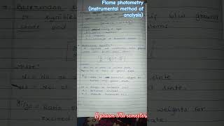 ।। FLAME PHOTOMETRY ।।instrumental analysis bpharmacy shortvideo Spharma123 [upl. by Aihtyc]