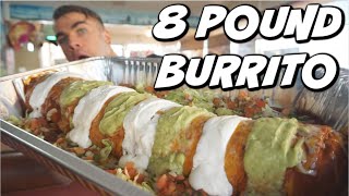 MASSIVE 8LB MEXICAN BURRITO CHALLENGE Biggest Burrito I Have Ever Seen  Man Vs Food  California [upl. by Allina]