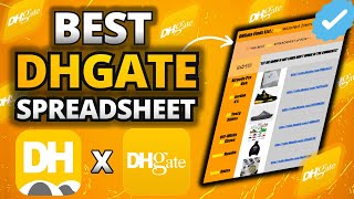 THE BEST DHGATE SPREADSHEET Trusted Vendors Only [upl. by Russom]