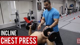 INCLINE DUMBBELL PRESS for CHEST Hindi  Punjabi [upl. by Enilekcaj982]