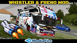 BUSSID MOD ENGINE SOUNDWHISTLER FRENOvs3 71free skin  mod in description 👇 [upl. by Newol]