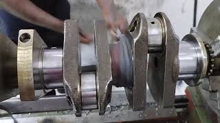 Crankshaft Polishing by hand [upl. by Bink203]