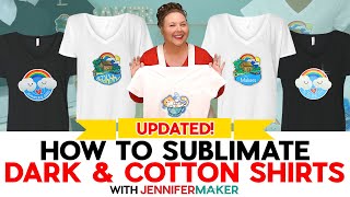 How To Sublimate Dark And Cotton TShirts  Updated For Lasting Results [upl. by Anitsirk156]