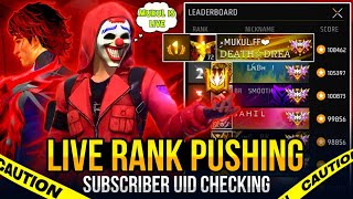 Freefire Live Id Check ✔️ And Rank Pushing 🎮🎯 [upl. by Emelen]