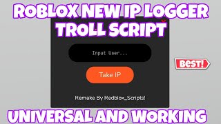 Roblox IP Logger Troll Script  Direct LinkPastebinMediaFire [upl. by Clair]